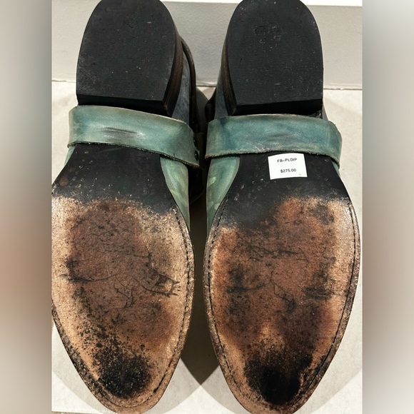 Freebird by Steve. Ankle Boots Phlow Green Phoenix- Vintage!! - Picture 5 of 12